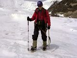 10 Jerome Ryan Crossing The East Rongbuk Glacier On The Way To Lhakpa Ri Camp I